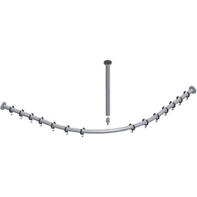 Keuco Modell 14938070900 - Duschvorhangstangen-Set - Edelstahl / Schwarz-Grau Keuco Modell 14938070900 - Duschvorhangstangen-Set - Edelstahl / Schwarz-Grau