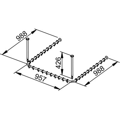 Keuco U-förmige Duschvorhangstange - 1000x1000mm verchromt Keuco U-förmige Duschvorhangstange - 1000x1000mm verchromt