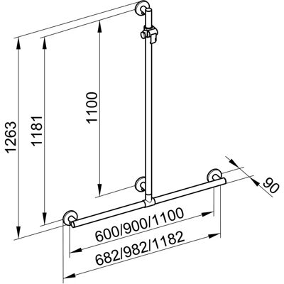 KEUCO Modell 34914 Duschhandlauf - Duschhalter KEUCO Modell 34914 Duschhandlauf - Duschhalter