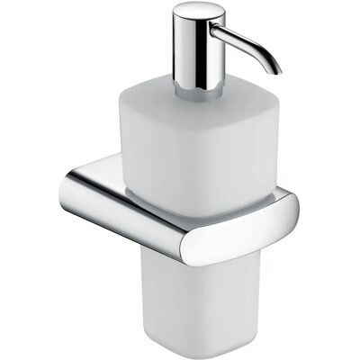 Distributore di lozione in vetro opale Keuco Elegance - Accessorio per sapone liquido Distributore di lozione in vetro opale Keuco Elegance - Accessorio per sapone liquido