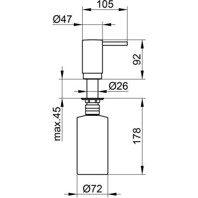 Keuco Spender 11649010101 - Seifenspender, verchromt, Einbau, 500ml Keuco Spender 11649010101 - Seifenspender, verchromt, Einbau, 500ml