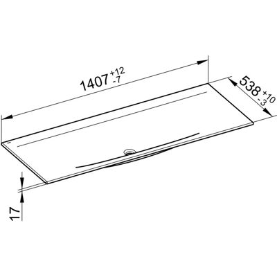 Lavabo de cerámica Keuco Edition 11 - 1405x17x538mm - Blanco Lavabo de cerámica Keuco Edition 11 - 1405x17x538mm - Blanco