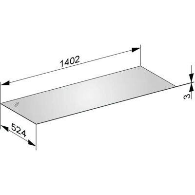 KEUCO Modello 1402x3x524 mm Piastra di Rivestimento Satinata per Credenza KEUCO Modello 1402x3x524 mm Piastra di Rivestimento Satinata per Credenza