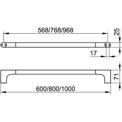 Suport pentru prosoape KEUCO Edition 400 - 1000 mm - Cromat Suport pentru prosoape KEUCO Edition 400 - 1000 mm - Cromat
