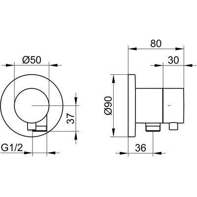 Supapă Keuco IXMO - Rotundă, 2 Căi, Comfort, Cromată - Tipul produsului Supapă Keuco IXMO - Rotundă, 2 Căi, Comfort, Cromată - Tipul produsului