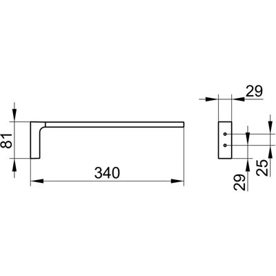 Suport pentru prosoape Edizione 11 - Proiecție 340mm - Crom negru periat Suport pentru prosoape Edizione 11 - Proiecție 340mm - Crom negru periat