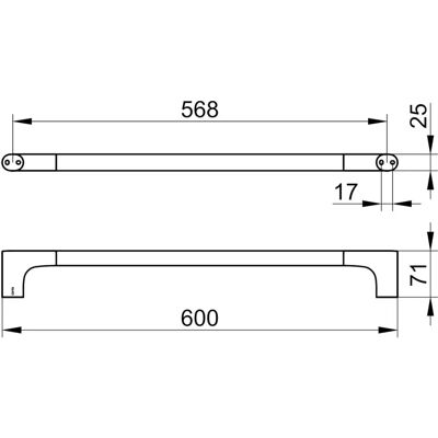 KEUCO Crom mat negru 600mm Suport de prosop - Suport de prosop KEUCO Crom mat negru 600mm Suport de prosop - Suport de prosop