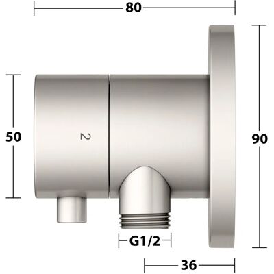 KEUCO IXMO 2-Wege Umstellventil - Duschhalter - Nickel gebürstet - Brauseventil KEUCO IXMO 2-Wege Umstellventil - Duschhalter - Nickel gebürstet - Brauseventil