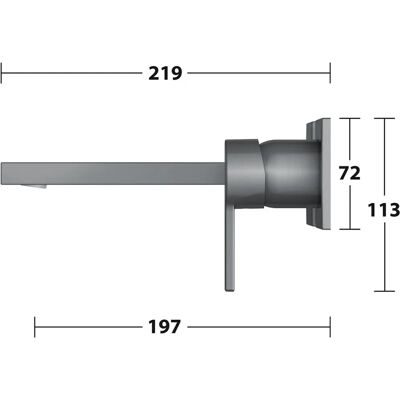 KEUCO GmbH & Co. KG Keuco Edition 11 Mezclador de lavabo de una palanca para pared - 219 mm de salida KEUCO GmbH & Co. KG Keuco Edition 11 Mezclador de lavabo de una palanca para pared - 219 mm de salida