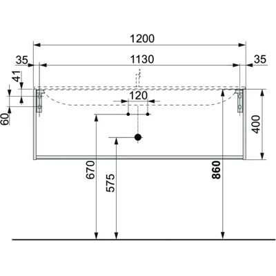 KEUCO X-Line Wandmontierter Waschtischunterschrank - Trüffel KEUCO X-Line Wandmontierter Waschtischunterschrank - Trüffel