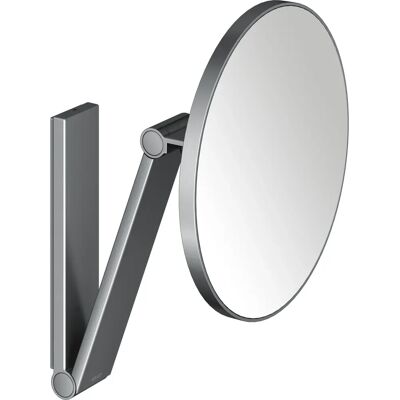 Specchio cosmetico rotondo Keuco cromo nero spazzolato - Senza illuminazione Specchio cosmetico rotondo Keuco cromo nero spazzolato - Senza illuminazione