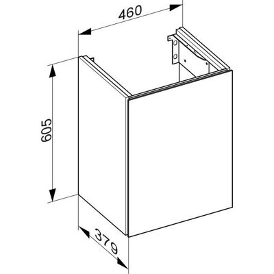 Mueble de baño X-Line Keuco - Inox satinado / Inox mate sedoso - 460 x 605 x 380 mm Mueble de baño X-Line Keuco - Inox satinado / Inox mate sedoso - 460 x 605 x 380 mm