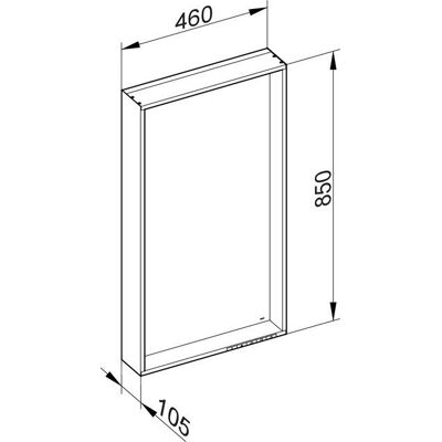 Miroir lumineux Keuco X-Line - Inox - Publicité Miroir lumineux Keuco X-Line - Inox - Publicité