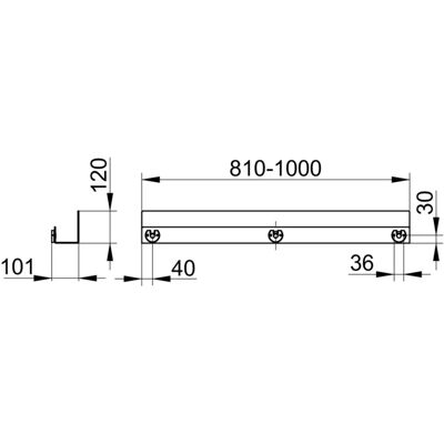 Keuco 810-1000mm Maßgeschneiderte Duschablage - Wandmontage Keuco 810-1000mm Maßgeschneiderte Duschablage - Wandmontage