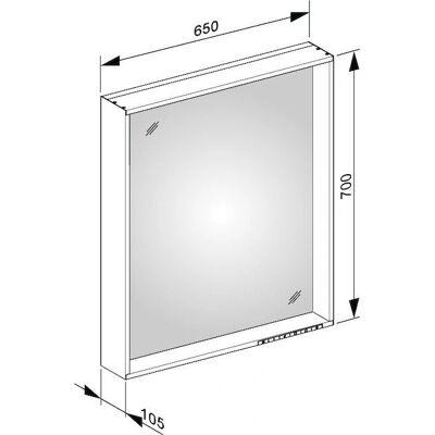 Miroir LED Keuco X-Line avec chauffage - Contrôle DALI - 65x70 cm - Publicité Miroir LED Keuco X-Line avec chauffage - Contrôle DALI - 65x70 cm - Publicité