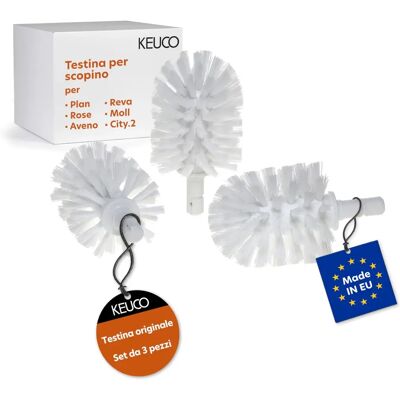 Keuco 14972004103 - Set med 3 utbytbara borsthuvuden för toalettborste - Vit - Toalettborstset Keuco 14972004103 - Set med 3 utbytbara borsthuvuden för toalettborste - Vit - Toalettborstset
