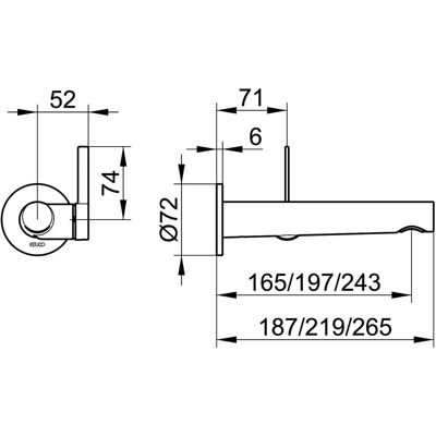 KEUCO Modello 59516 Miscelatore lavabo nero opaco - Rubinetto KEUCO Modello 59516 Miscelatore lavabo nero opaco - Rubinetto