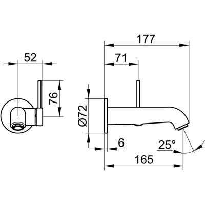 Amestecător de lavoar încorporat KEUCO IXMO Soft - 165mm, negru Amestecător de lavoar încorporat KEUCO IXMO Soft - 165mm, negru