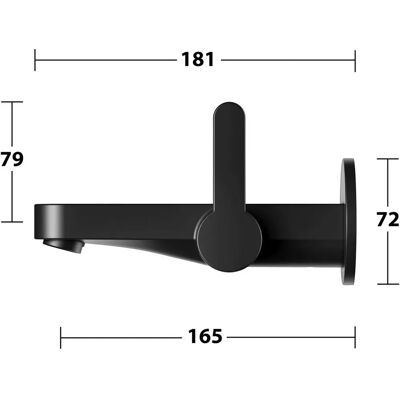 Amestecător de lavoar KEUCO IXMO Flat negru - Monoamestecător de perete Amestecător de lavoar KEUCO IXMO Flat negru - Monoamestecător de perete