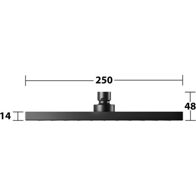 Doccia a soffitto quadrata Keuco Black Selection - 53086370100 Doccia a soffitto quadrata Keuco Black Selection - 53086370100
