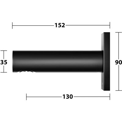 KEUCO GMBH & CO. KG Keuco ixmo 59545 - Grifería de bañera cuadrada - Negro Mate KEUCO GMBH & CO. KG Keuco ixmo 59545 - Grifería de bañera cuadrada - Negro Mate