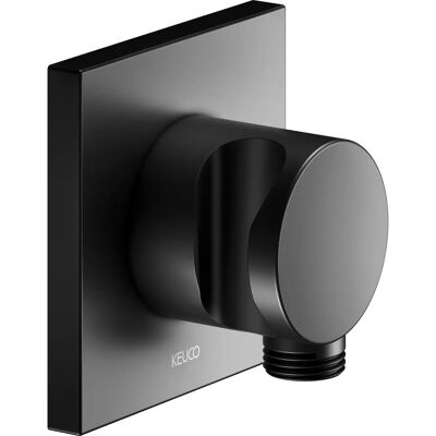 Keuco IXMO Black Selection Schlauchanschluss mit Brausehalter - eckig Keuco IXMO Black Selection Schlauchanschluss mit Brausehalter - eckig