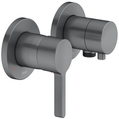 Keuco Edition 400 Wandmontierter Duschmischer - 2-Wege, Schwarzchrom gebürstet Keuco Edition 400 Wandmontierter Duschmischer - 2-Wege, Schwarzchrom gebürstet