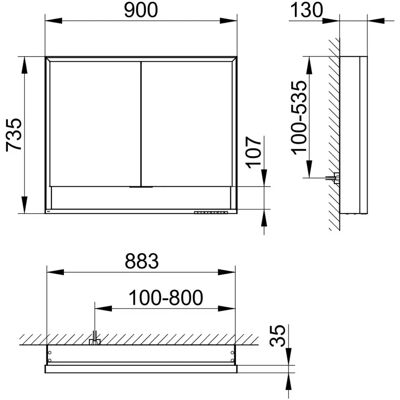 Keuco Royal Lumos LED-Spiegelschrank - Softclose, Verstellbare Regale Keuco Royal Lumos LED-Spiegelschrank - Softclose, Verstellbare Regale
