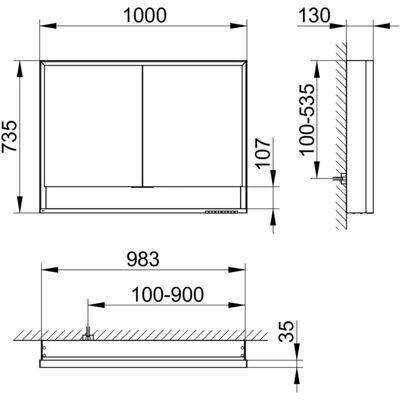 Keuco Royal Lumos 100x73,5cm LED Spiegelschrank - Badmöbel Keuco Royal Lumos 100x73,5cm LED Spiegelschrank - Badmöbel