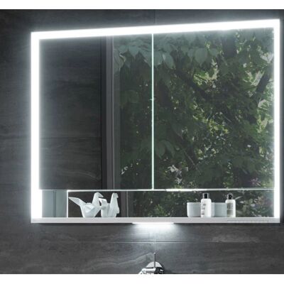 Keuco Royal Lumos Armoire Miroir Encastrée - LED, Fermeture Douce, Étagères Réglables - Publicité Keuco Royal Lumos Armoire Miroir Encastrée - LED, Fermeture Douce, Étagères Réglables - Publicité