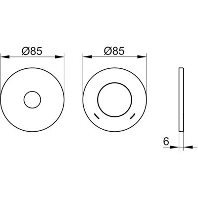 Keuco Rosetten-Set Plan blue - 85 mm rund verchromt - Wandrosette für Mischbatteri Keuco Rosetten-Set Plan blue - 85 mm rund verchromt - Wandrosette für Mischbatteri