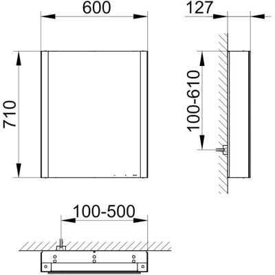 KEUCO - Royal Metis LED Aufputz-Spiegelschrank 60 x 71 cm - Mirror cabinet KEUCO - Royal Metis LED Aufputz-Spiegelschrank 60 x 71 cm - Mirror cabinet