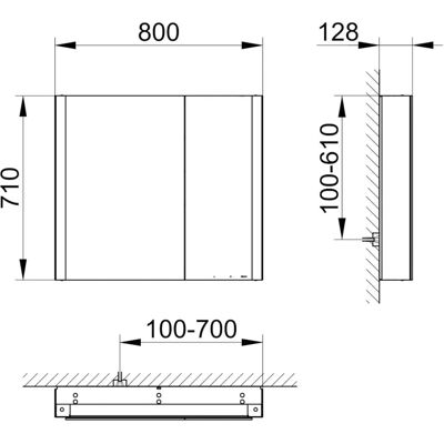 KEUCO - Royal Metis LED Aufputz-Spiegelschrank - Badschrank KEUCO - Royal Metis LED Aufputz-Spiegelschrank - Badschrank