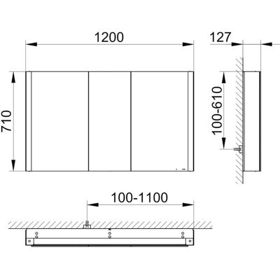 Keuco Royal Metis LED Aufputz-Spiegelschrank 120 x 71 cm - Mirror cabinet Keuco Royal Metis LED Aufputz-Spiegelschrank 120 x 71 cm - Mirror cabinet
