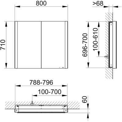 Keuco - Royal Metis LED Spiegelkabinet - 80x71 cm - 2 Türen Keuco - Royal Metis LED Spiegelkabinet - 80x71 cm - 2 Türen