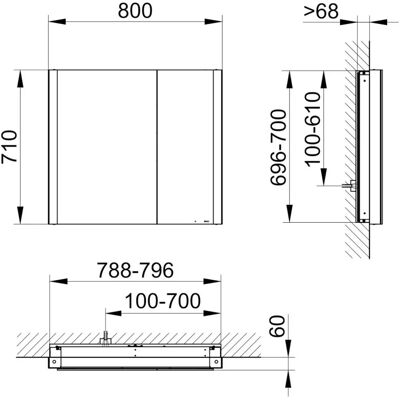 KEUCO - Royal Metis - 80 x 71 cm - Spiegelschrank KEUCO - Royal Metis - 80 x 71 cm - Spiegelschrank