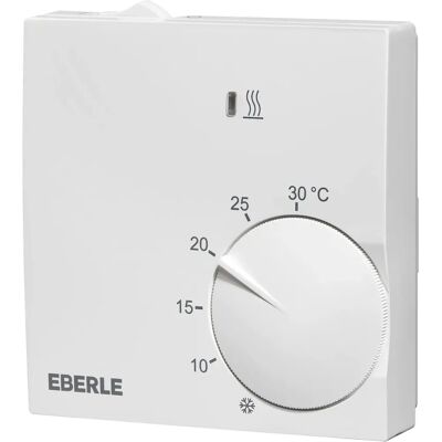Eberle RTR-S 6202-6 Thermostat - Slimline, Wall-Mounted, White Eberle RTR-S 6202-6 Thermostat - Slimline, Wall-Mounted, White