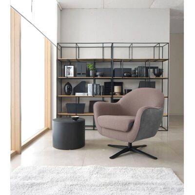 TRENDMANUFAKTUR Mira Rosé Drehstuhl - Loungesessel TRENDMANUFAKTUR Mira Rosé Drehstuhl - Loungesessel