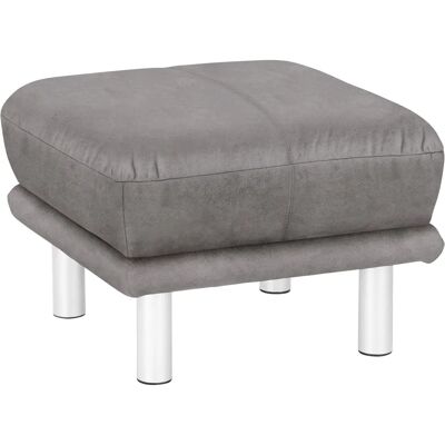 TRENDMANUFAKTUR Silber Microfaser Hocker TRENDMANUFAKTUR Silber Microfaser Hocker