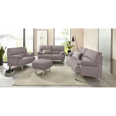 TRENDMANUFAKTUR Taupe Stoffhocker - Sitz mit Wellenfederung TRENDMANUFAKTUR Taupe Stoffhocker - Sitz mit Wellenfederung