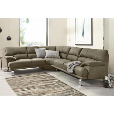 TRENDMANUFAKTUR Cecilia II - L-Form Sofa, Microfaser, Braun TRENDMANUFAKTUR Cecilia II - L-Form Sofa, Microfaser, Braun