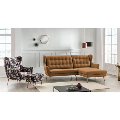 Leonique Henry Louanne - Ecksofa - Goldorange - 250cm Leonique Henry Louanne - Ecksofa - Goldorange - 250cm