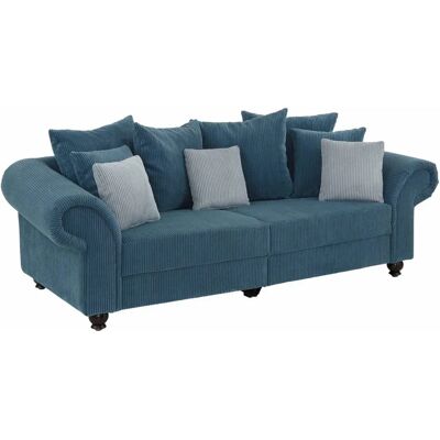 HOME AFFAIRE King Henry Sofa - Landhausstil, Microfaser, Blau HOME AFFAIRE King Henry Sofa - Landhausstil, Microfaser, Blau