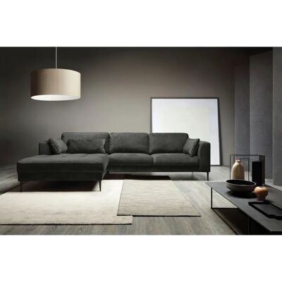 TRENDMANUFAKTUR Luzi L-Form Sofa - Samtvelours, mit Stauraum & Schlaffunktion TRENDMANUFAKTUR Luzi L-Form Sofa - Samtvelours, mit Stauraum & Schlaffunktion