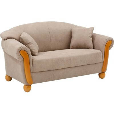 Home Affaire Milano Vintage Beigefarbenes Sofa - 2-Sitzer Vintage Microfaser Home Affaire Milano Vintage Beigefarbenes Sofa - 2-Sitzer Vintage Microfaser