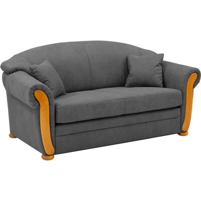 Home Affaire Milano Microfaser Vintage 2-Sitzer Grau - Sofa Bed Home Affaire Milano Microfaser Vintage 2-Sitzer Grau - Sofa Bed