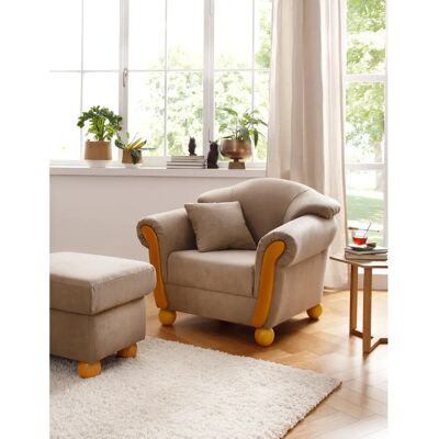 HOME AFFAIRE Milano Loungesessel - Vintage Microfaser Beige HOME AFFAIRE Milano Loungesessel - Vintage Microfaser Beige