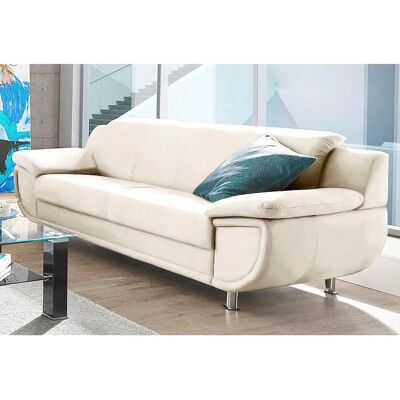 TRENDMANUFAKTUR Rondo Couch - 3-Sitzer, Weiß Leder TRENDMANUFAKTUR Rondo Couch - 3-Sitzer, Weiß Leder