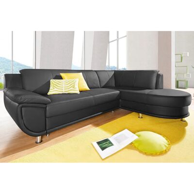 TRENDMANUFAKTUR Rondo Ecksofa - 4 Bezugsvarianten, Schwarz TRENDMANUFAKTUR Rondo Ecksofa - 4 Bezugsvarianten, Schwarz
