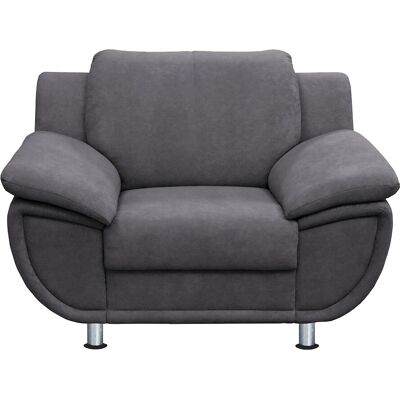 TRENDMANUFAKTUR Rondo Sessel - Mikrofasern, Grau - Polstersessel TRENDMANUFAKTUR Rondo Sessel - Mikrofasern, Grau - Polstersessel